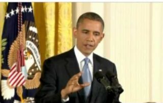 President Barack Oabam talks about climate change (2013).