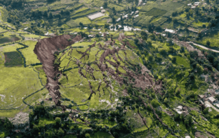 A 15 March 2018 image of a landslide near Cusco, Peru.