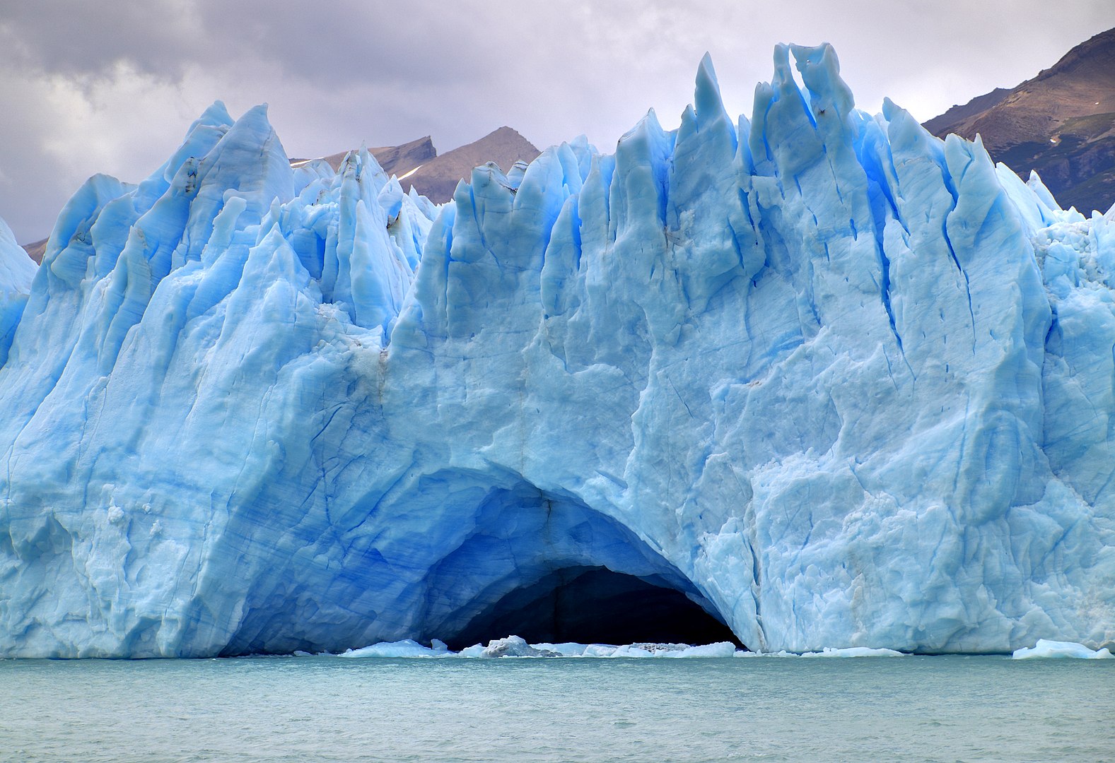 A glacier cave located on the Perito Moreno Glacier in Argentina (2010).