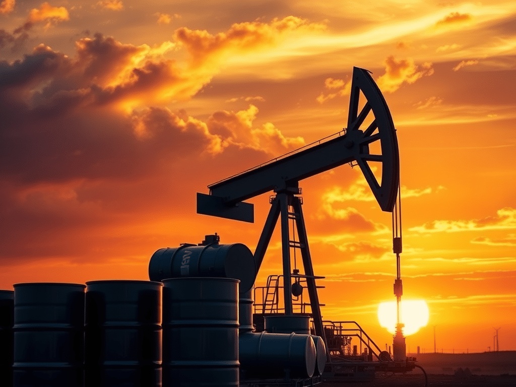 The sinking sun in the background.