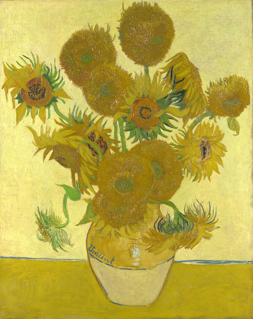 Vincent van Gogh Sunflowers image.